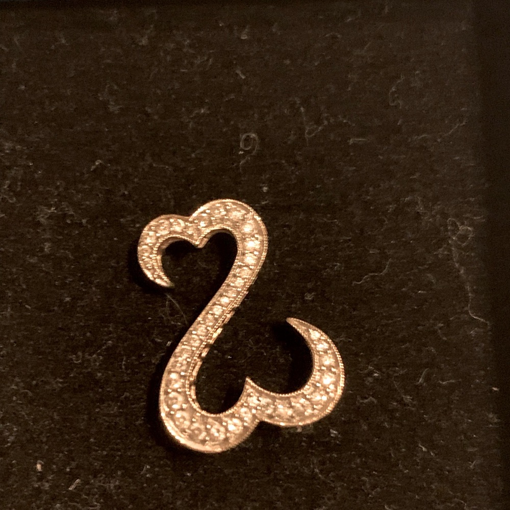 14k Jane Seymour 1/2 carat open heart pendant